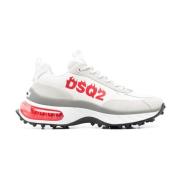 Witte Veterschoenen met Dikke Rubberen Zool Dsquared2 , White , Heren