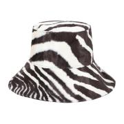 Zebra Bucket Hat Max Mara , Multicolor , Dames