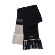 Merino Wol Fringe Sjaal Stutterheim , Black , Unisex