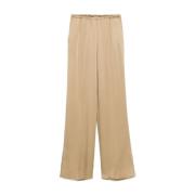 Satin straight broek Forte Forte , Beige , Dames