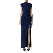 Asymmetrische Jersey Red Carpet Jurk Elisabetta Franchi , Blue , Dames