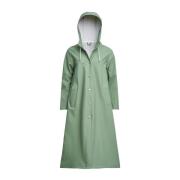 Waterdichte Knielange A-Lijn Regenjas Stutterheim , Green , Dames