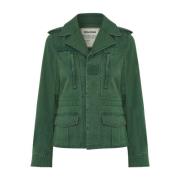 Groene Katoenen Jas met Studs Zadig & Voltaire , Green , Dames