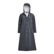 Mat Knielange A-Lijn Regenjas Stutterheim , Black , Dames