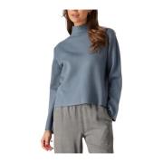 Blauwe High Neck Pullover Trui Minus , Blue , Dames