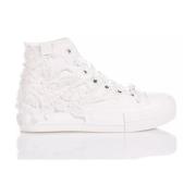 Parel Versierde Witte Platform Sneakers Mimanera , White , Dames