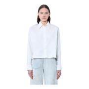 Contrastpaneel Overhemd MM6 Maison Margiela , White , Dames