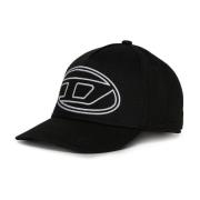 Zwarte klep baseballpet lente zomer Diesel , Black , Unisex