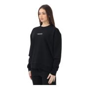 Zwarte Crewneck Trui Minimalistische Stijl Dsquared2 , Black , Dames