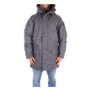 Grijze Jas met Capuchon en Zijlogo Canada Goose , Gray , Heren