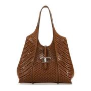 Karamel leren T Tijdloze boodschappentas Tod's , Brown , Dames