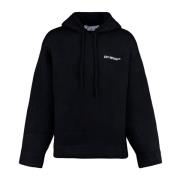 Gebreide hoodie met logoprint Off White , Black , Heren