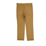 Katoenen Slim Broek met Zakken Marni , Brown , Dames