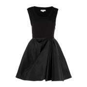 Geplooide Mini Jurk Wijd Uitlopende Rok Vrouwen Alexander McQueen , Bl...