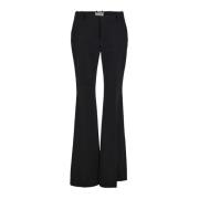 Flared wollen broek Saint Laurent , Black , Dames