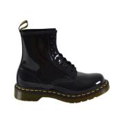 1460 Zwarte Lakleren Laarzen Dr. Martens , Black , Dames