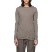 Dubbel Longsleeve T-shirt Dust Rick Owens , Brown , Heren