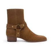 Wyatt Harness Enkellaarzen Saint Laurent , Brown , Dames