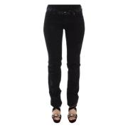 Chique Zwarte Skinny Statement Jeans Ermanno Scervino , Black , Dames