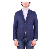 Blauw Wol Katoen Jas Manuel Ritz , Blue , Heren