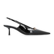 Lakleren Slingback Pumps Saint Laurent , Black , Dames