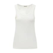 Logo Tanktop Mouwloos Vrouwen Moncler , White , Dames