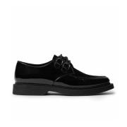 Leren Derbies met Patent Effect Saint Laurent , Black , Heren