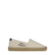 Espadrilles Canvas Leather Rubber Slip-on Saint Laurent , Beige , Dame...