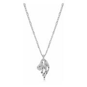 Men's Sterling Silver Panther Necklace Nialaya , Gray , Heren