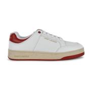 Leren sneakers met geperforeerd detail Saint Laurent , White , Dames