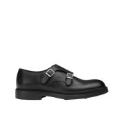 Heren leren dubbele gespschoen | houtskool grijs Doucal's , Black , He...