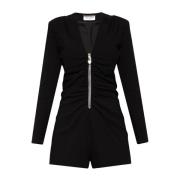 Jumpsuit met lange mouwen en hartapplicatie Saint Laurent , Black , Da...