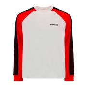 Logo Longsleeve T-shirt voor Mannen Burberry , White , Heren