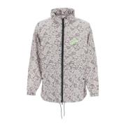 Slangenprint Jas met Capuchon Kenzo , Beige , Heren