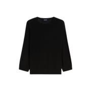 Puur Wol Crew-Neck Sweater Max Mara , Black , Dames