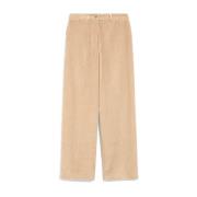 Fluweel Katoenen Broek met Zakken Max Mara , Beige , Dames