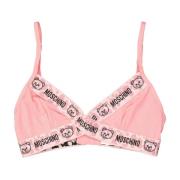 Triangle Bh met Teddy Bear Print Moschino , Pink , Dames