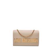 Ivoor Schoudertas Moschino , Beige , Dames