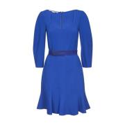 Jurk met lange mouwen en U-halslijn Stella McCartney , Blue , Dames