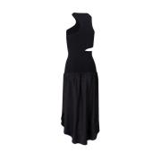 Zijden maxi-jurk met uitsparingen Stella McCartney , Black , Dames