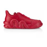 Cobra Sneakers Leren Heren Schoenen Giuseppe Zanotti , Red , Heren