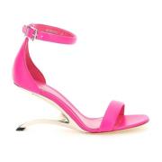 Leren sandalen met verstelbare gespsluiting Alexander McQueen , Pink ,...