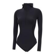 Zwarte bodysuit met capuchon en cut-out taille Fiorucci , Black , Dame...