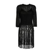 Gebreide Fringe Trui Vrouwen Ronde Hals Zimmermann , Black , Dames