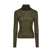 Zijde/Wol Mix Coltrui Trui Roberto Cavalli , Green , Dames