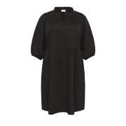 Vrouwelijke Jurk met Ruchedetail Kaffe Curve , Black , Dames