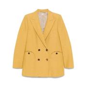 Mosterdgeel Dubbel-Borst Jas Blazé Milano , Yellow , Dames