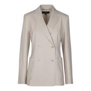 Dubbelbreasted wollen blazer met reverskraag Max Mara Weekend , Beige ...