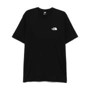 Zwart Logo Print Crew Neck T-shirt The North Face , Black , Heren