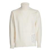 Luxe Turtleneck Sweater Rood Borduurwerk Amaránto , Beige , Heren